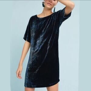 The Odells Anthropologie velvet tie dye dress